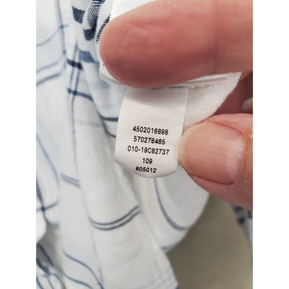 Chico's Rayon White Plaid Long Sleeve Button-Up Shirt Size 2 Large - Picture 6 of 6